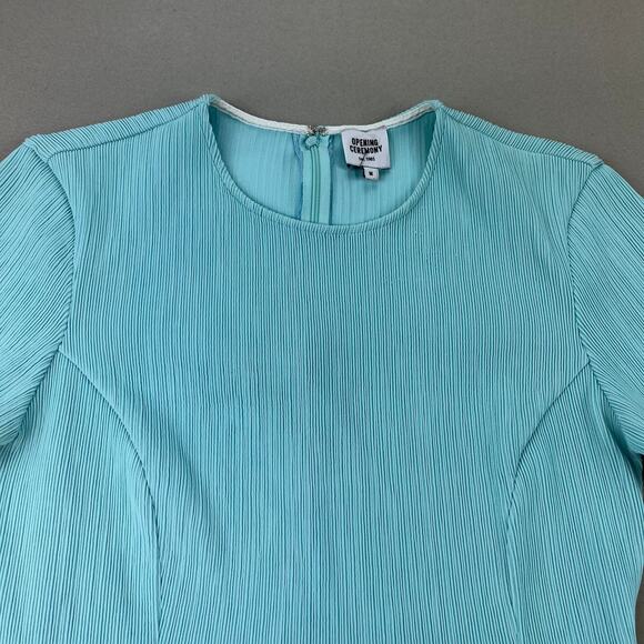 Opening Ceremony Dress Womens Medium Tiffany Blue Apex Babydoll Mini Fit & Flare - Picture 5 of 13